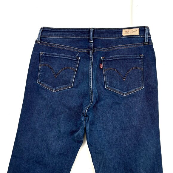 Levi's Mid Rise Skinny Women's size 12 Dark Wash Blue Denim Jeans - Picture 4 of 4